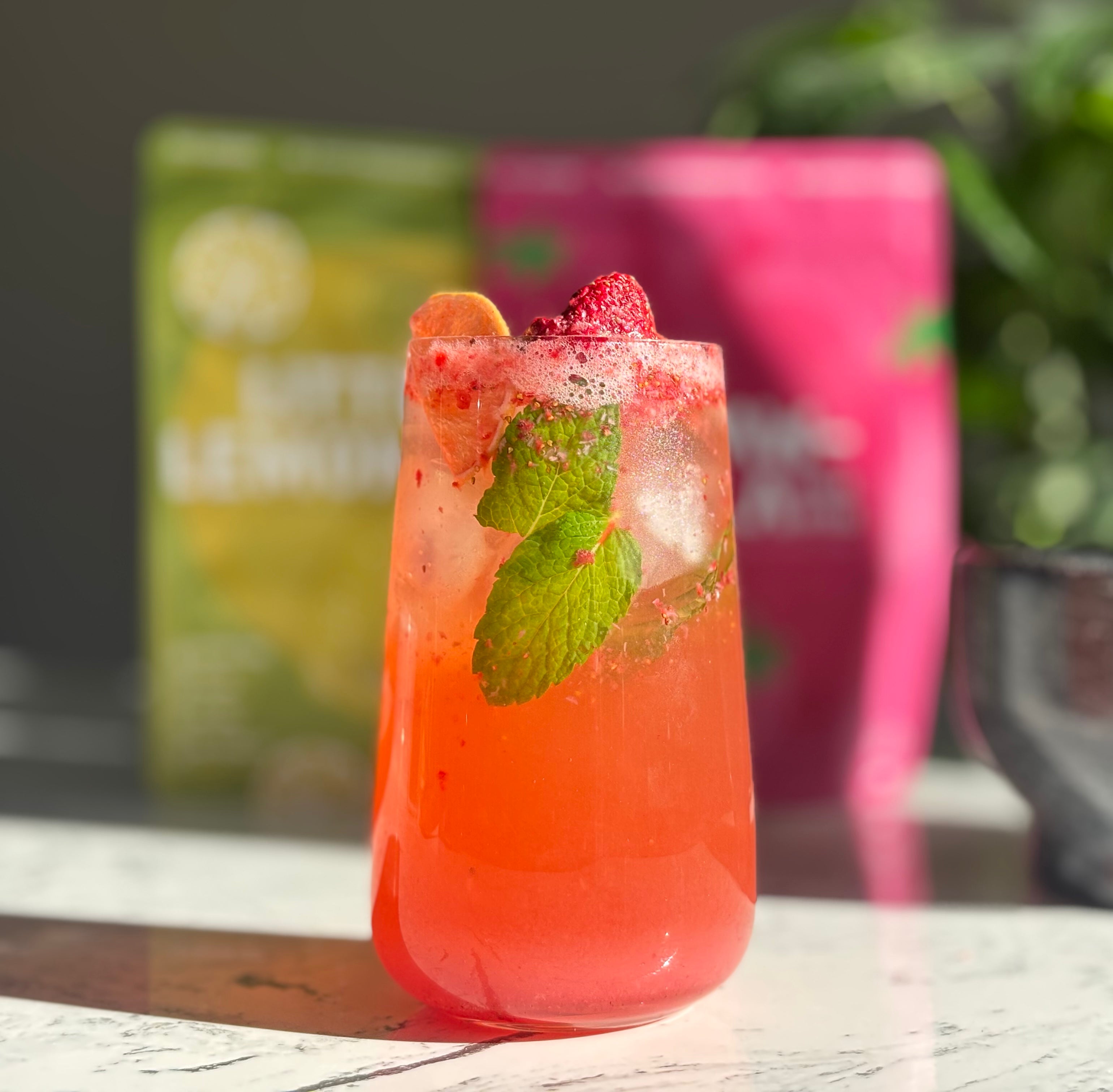 Freeze Dried Mocktails, Freeze Dried Snack, Freeze Dried Strawberry and Lemon. Pure bliss