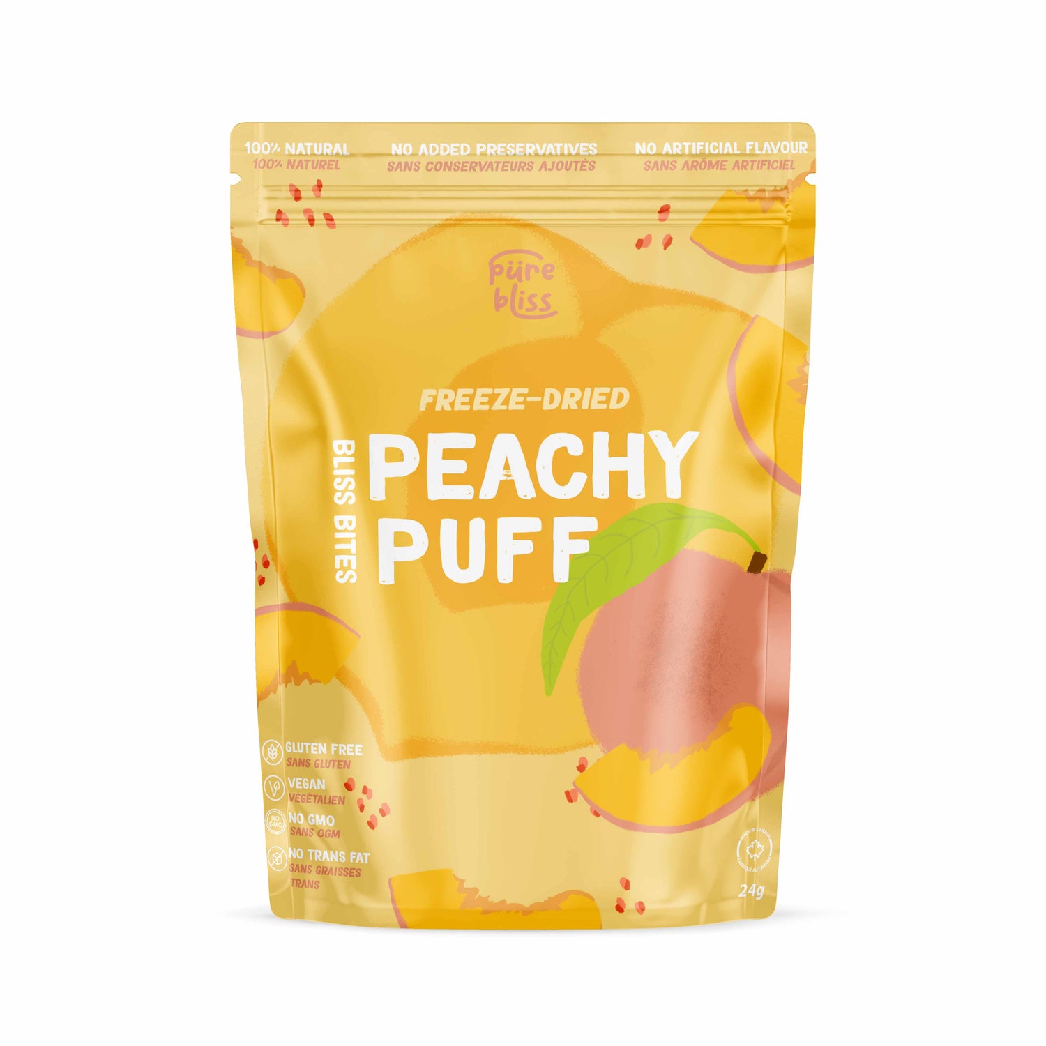 FREEZE DRIED PEACH PUFF