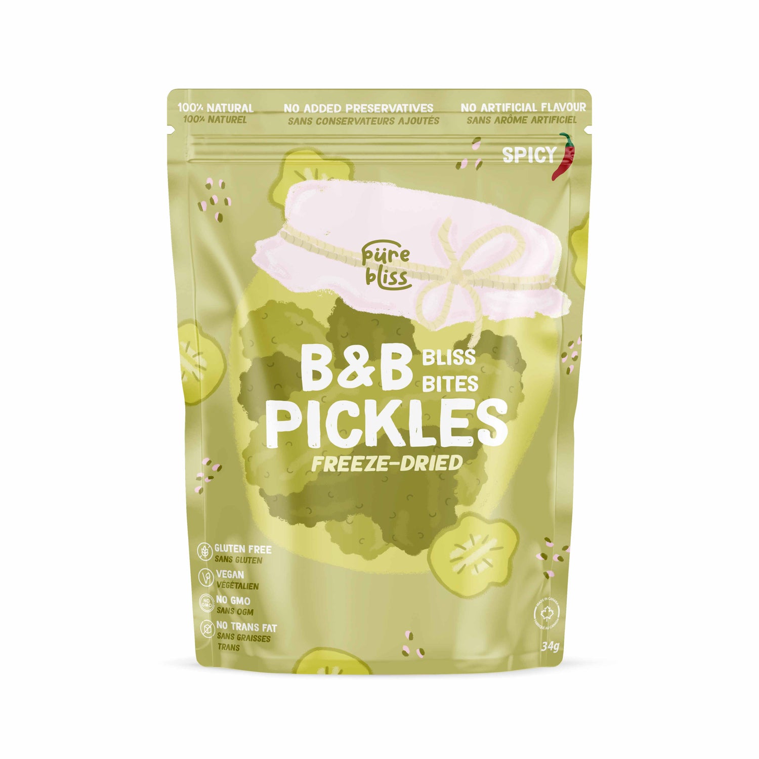FREEZE DRIED B & B HOT & SWEET PICKLES