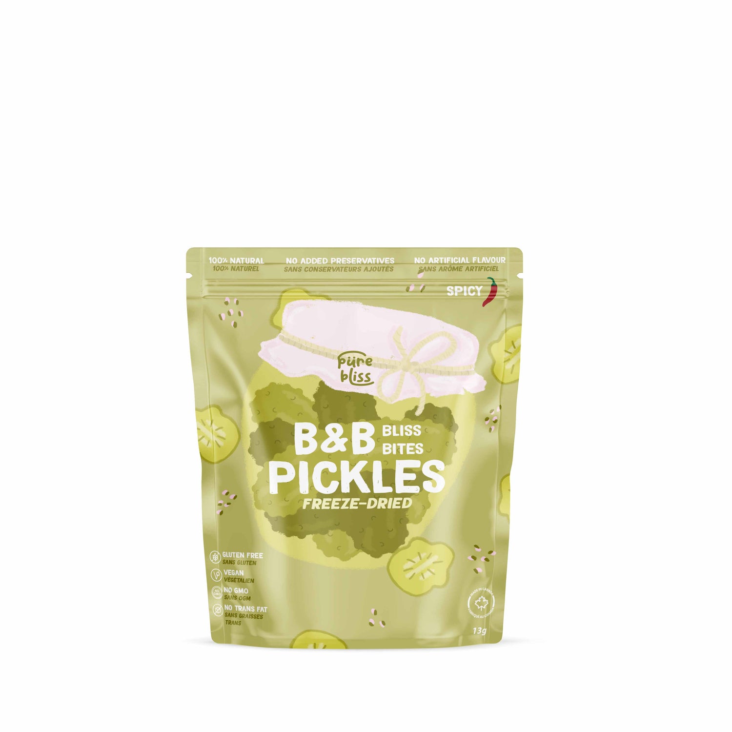 FREEZE DRIED MINI B & B HOT & SWEET PICKLES