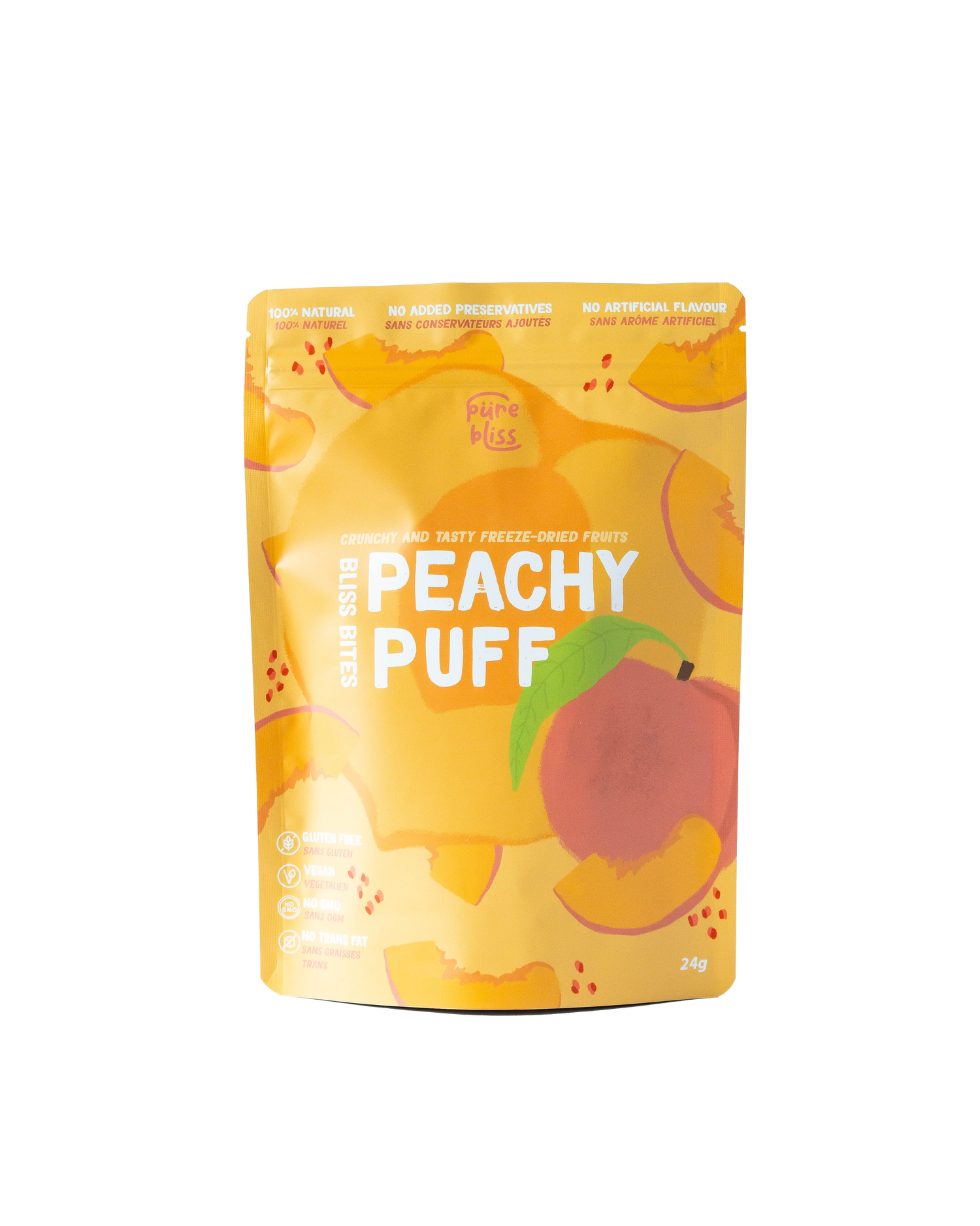 FREEZE DRIED PEACH PUFF