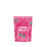 A pink stand-up pouch of Milltown Strawberry Bliss Freeze-Dried Bites on a clean white background.